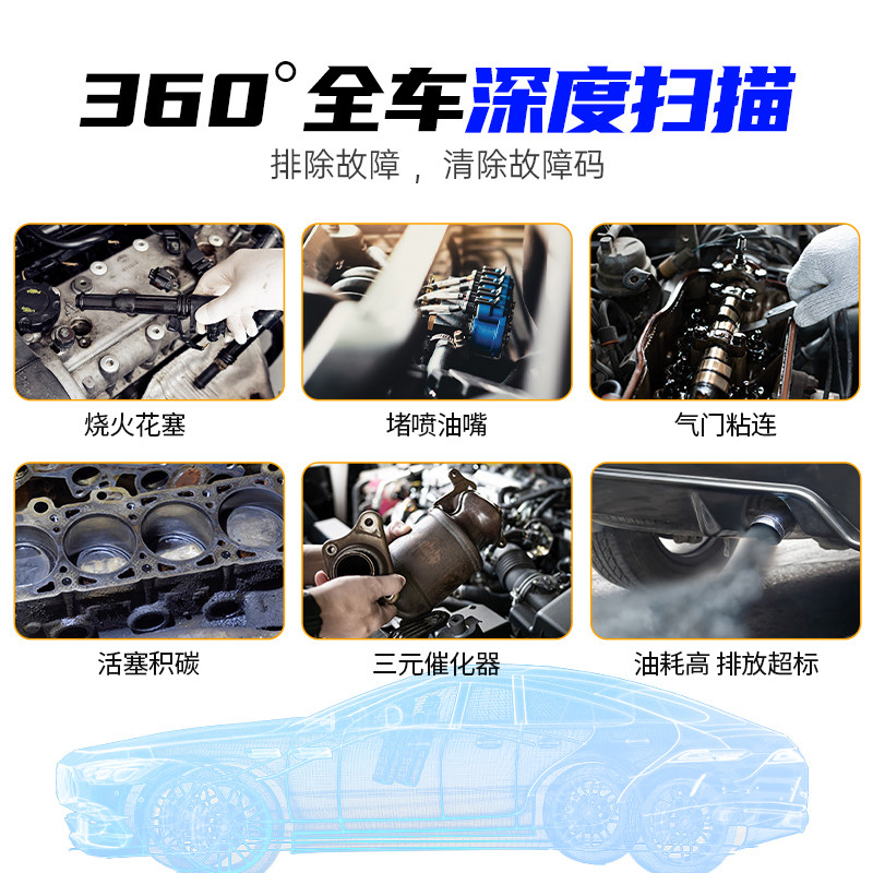 FNIRSI OBD2汽车故障检测仪诊断仪蓝牙清除解码器车辆平板版