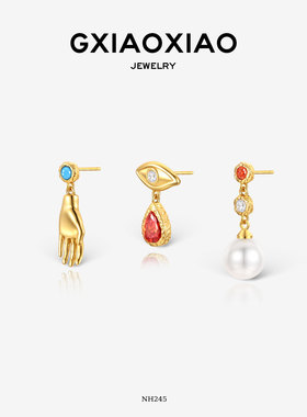 G XIAOXIAO 法式高级感气质个性百搭恶魔之手耳环 NH245