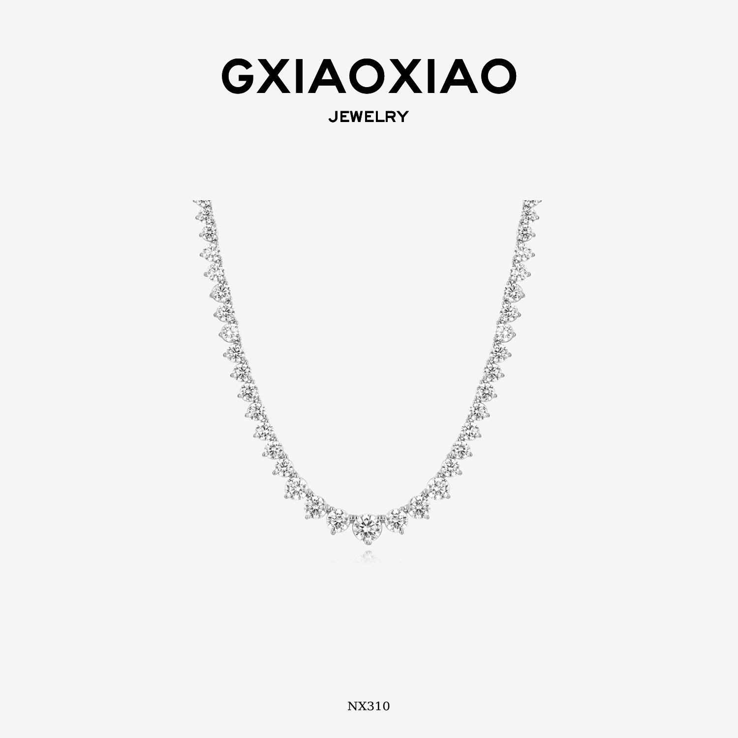 GXIAOXIAO满钻爆闪网球链项链