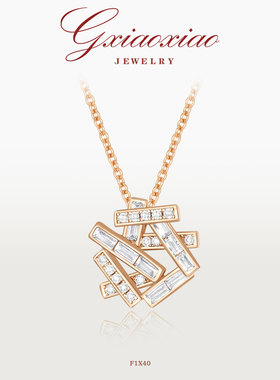 GXIAOXIAO设计师不规则几何项链