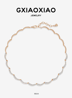 G XIAOXIAO 镀K金【月亮湾】气质时尚简约百搭项链 RX9 RX10