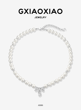 G XIAOXIAO 【珍宝】轻奢百搭数字蝴蝶项链 AX86