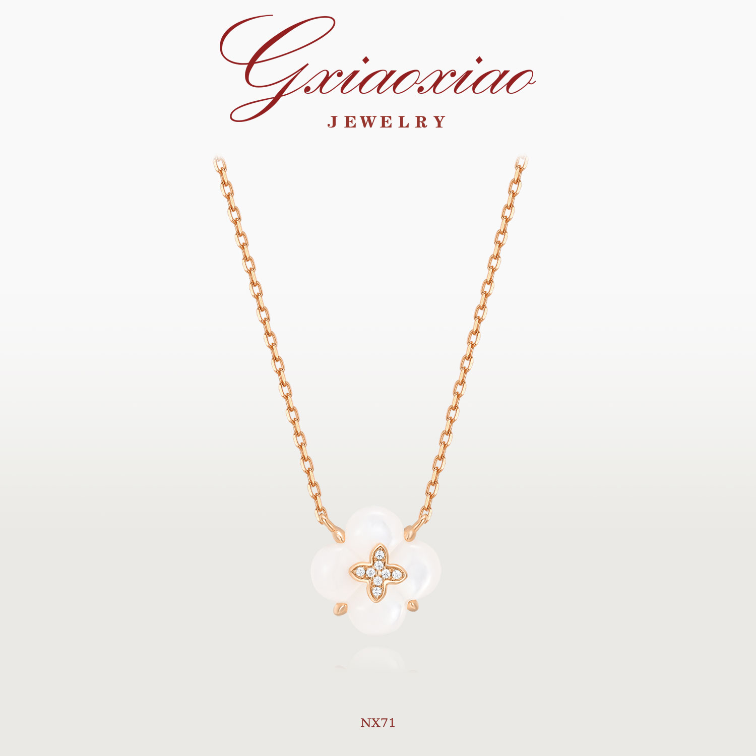 GXIAOXIAO【月光四照】花项链