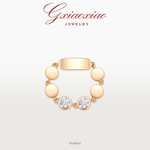 XIAOXIAO F15D141 镀K金 轻奢高级感泡泡戒指 F15D142 法式