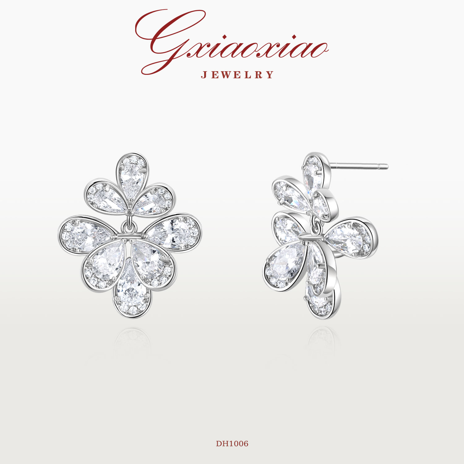 GXIAOXIAO精致百搭花朵耳环