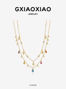 G XIAOXIAO 高级感气质小众百搭双层锁骨项链 F16X180