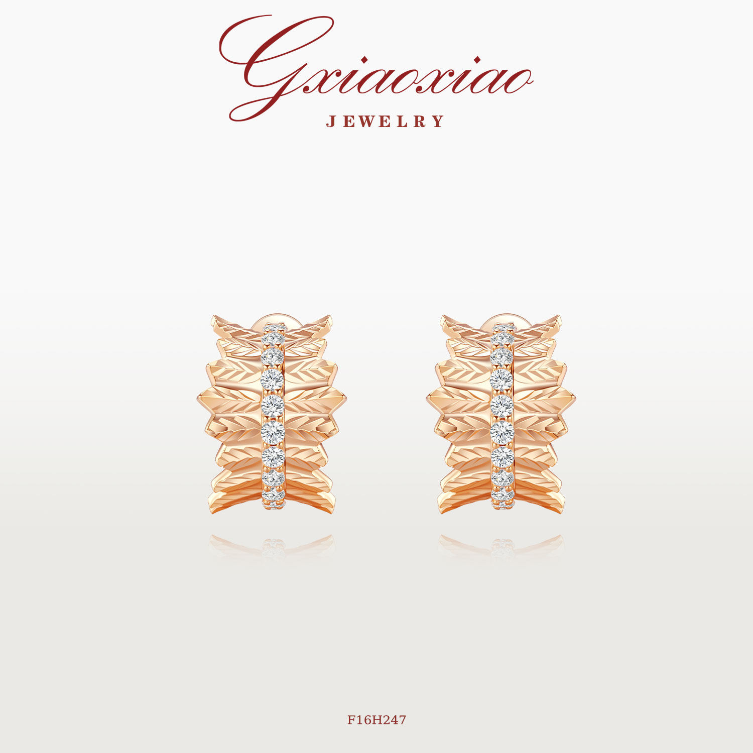 G XIAOXIAO 镀K金【金羽梦织】轻奢流光褶皱耳环F16H246 F16H247,饰品/流行首饰/时尚饰品新,耳环,淘宝优惠券,粉丝福利购,淘宝优惠卷