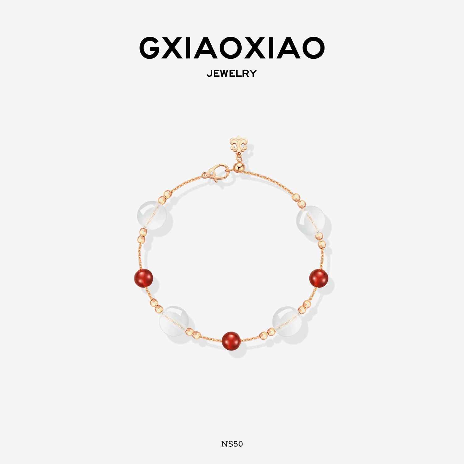 G XIAOXIAO 气质时尚轻奢高级感百搭红色手链新年氛围感 NS50