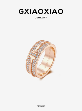 法式高级时尚百搭T形戒指新年礼物 F15D127