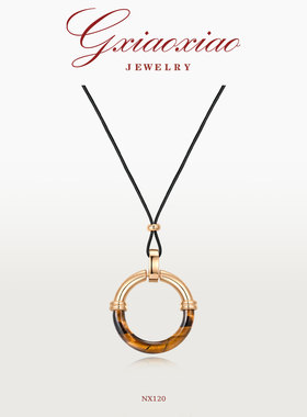 GXIAOXIAO美拉德圆圈毛衣项链