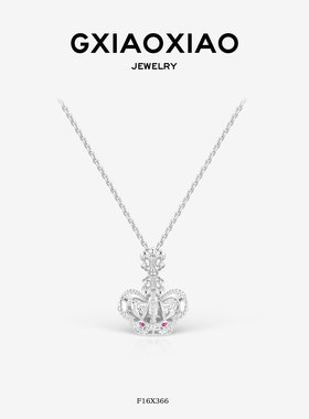 G XIAOXIAO【鸢尾皇冠】法式高级设计百搭鸢尾花项链女 F16X366