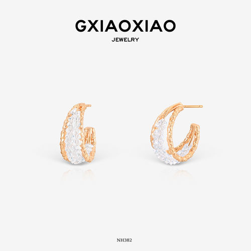 GXIAOXIAO简约百搭C圈耳环