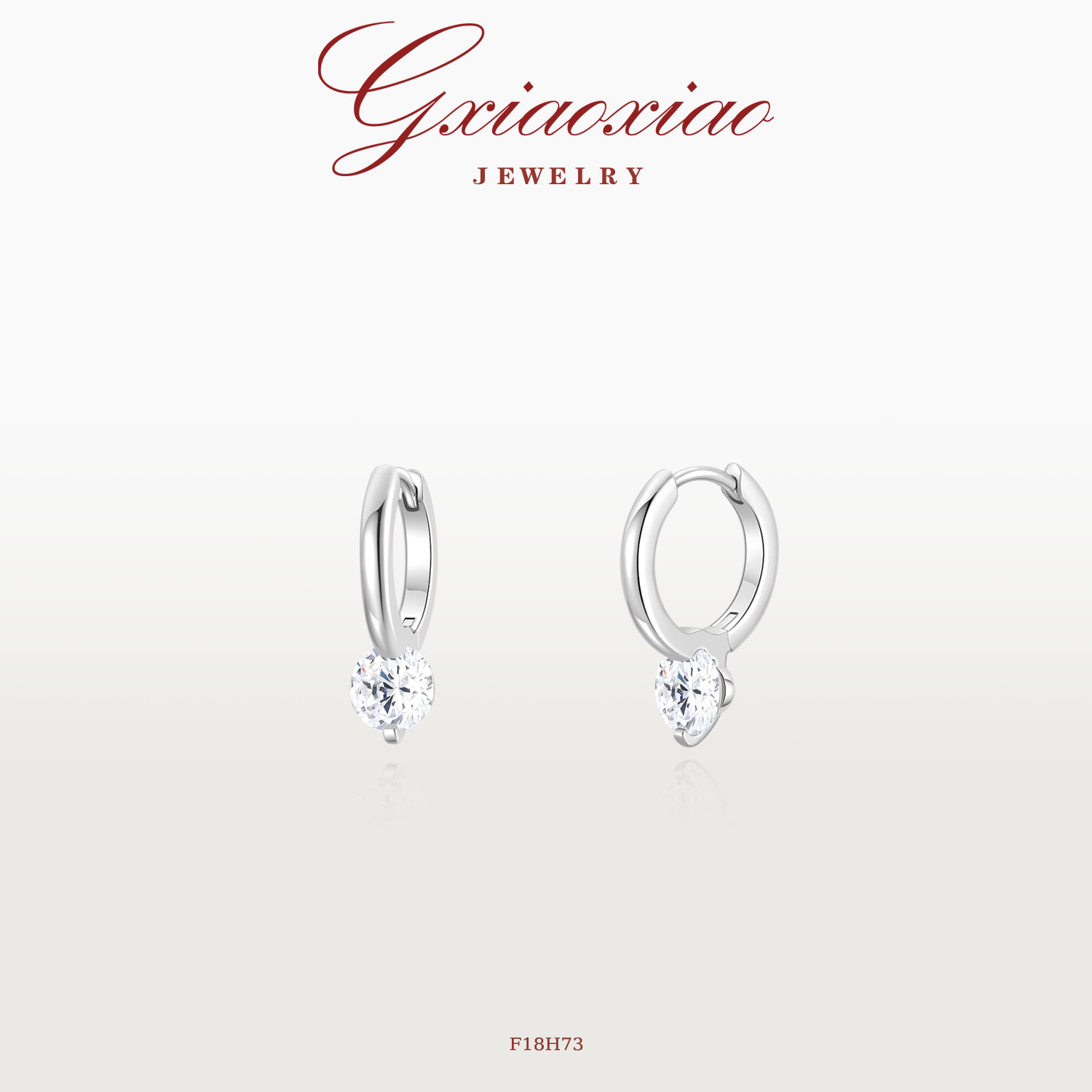 G XIAOXIAO 镀K金 时尚气质通勤百搭高级感圈圈耳环 F18H73