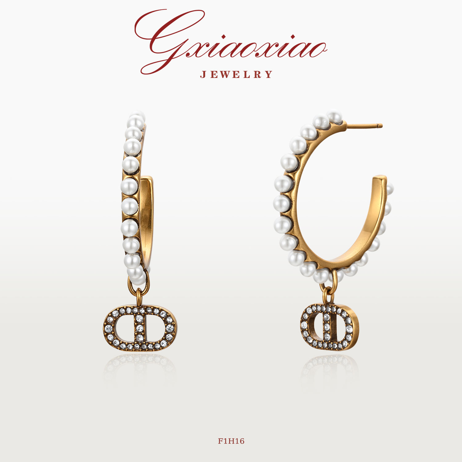 气质时尚百搭猪鼻子耳环