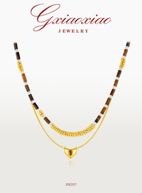 GXIAOXIAO双层百搭锁骨项链