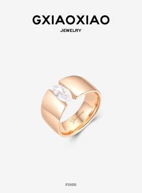 G XIAOXIAO 法式气质高级小众百搭马眼戒指 F20D5