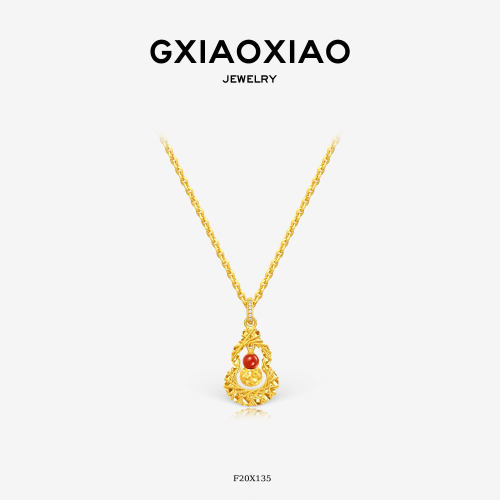 【金丝福禄】新中式轻奢高级爆闪葫芦项链 F20X135