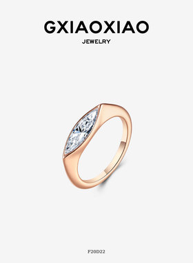 G XIAOXIAO 法式气质时尚高级百搭马眼戒指 F20D22