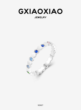 GXIAOXIAO925银法式蜂巢戒指