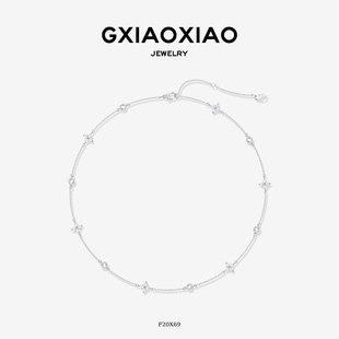 F20X68 F20X69 百搭泡泡四叶花项链 时尚 XIAOXIAO 法式