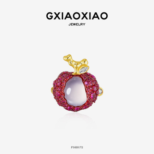 XIAOXIAO 气质高级感荔枝耳环 镀K金 时尚 F16H172 妃子笑