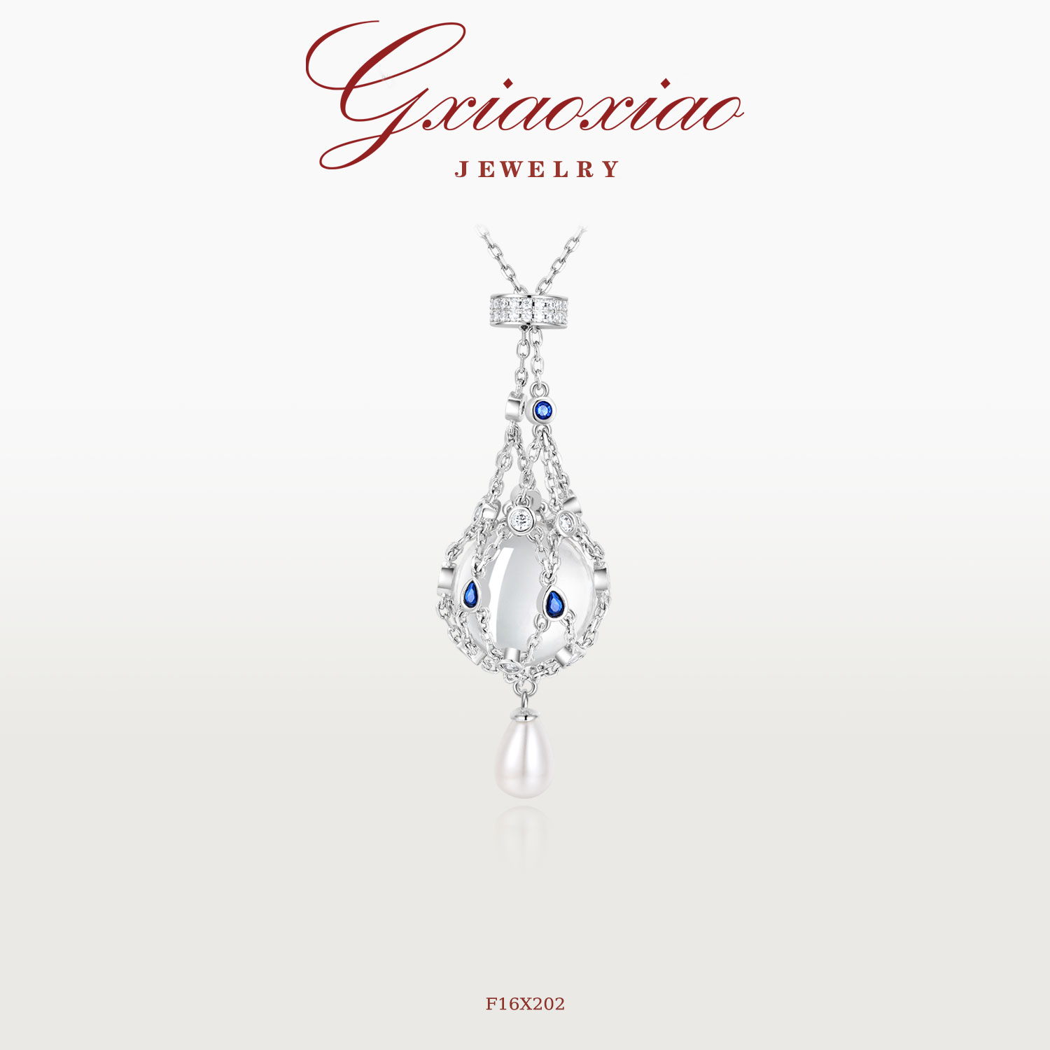 GXIAOXIAO镀K金泡泡网兜项链