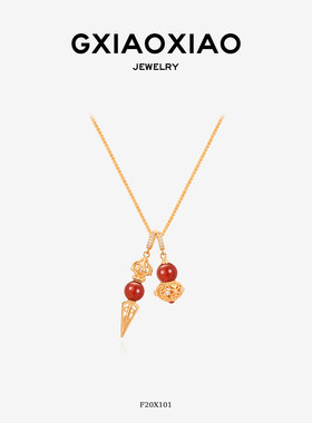 G XIAOXIAO 新中式气质复古高级百搭金刚杵项链 F20X100 F20X101