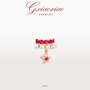 气质高级小众百搭圣诞五角星耳夹 时尚 B7E63 XIAOXIAO