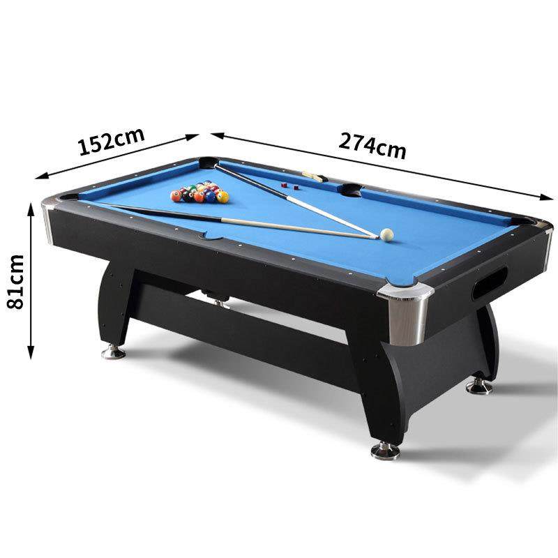 厂家室内2.74米台球桌家用9尺大号台球桌美式黑八球台金属横梁