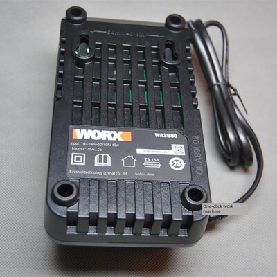 Worx 20V Wa3860 Wa3880充电器适用于Wa3551 Wa3553橙色电池