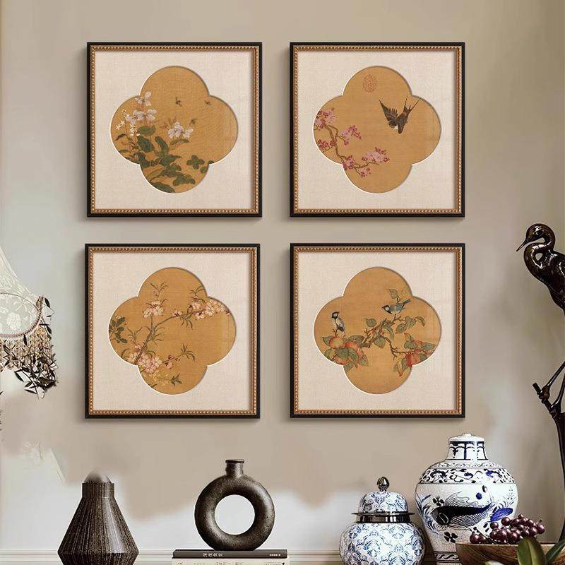 法式复古中国风客厅花鸟装饰画餐厅玄关新中式中古风卧室茶室挂画,鲜花速递/花卉仿真/绿植园艺,割草机/草坪机,淘宝优惠券,粉丝福利购,淘宝优惠卷