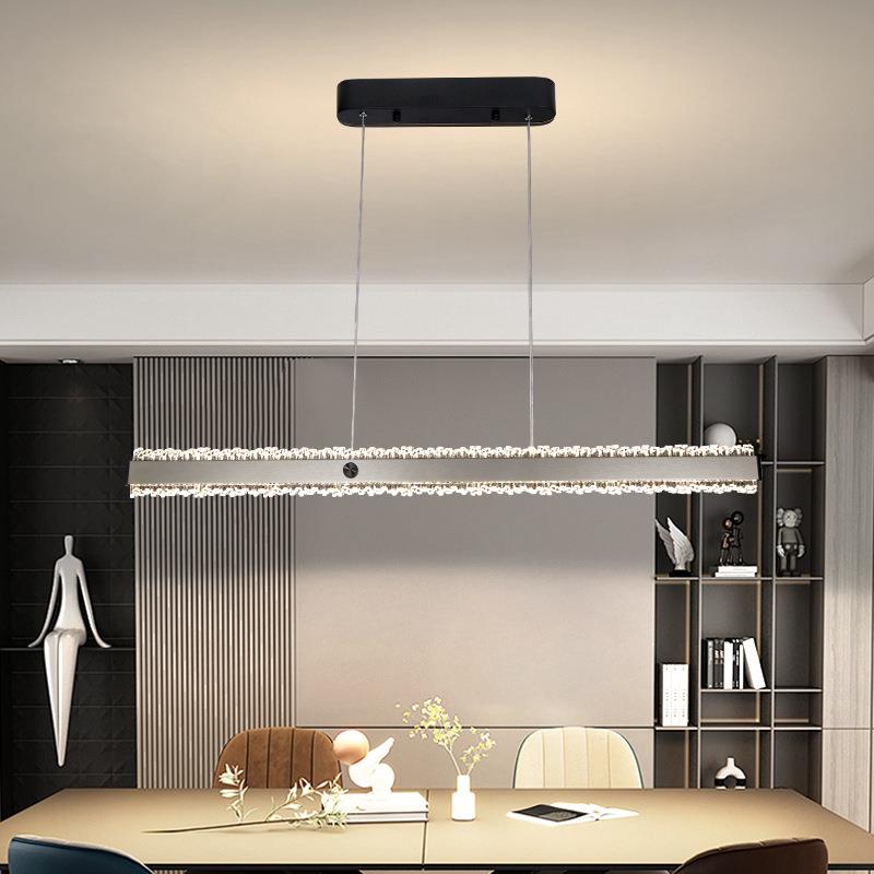 意式极简餐厅吊灯现代简约吧台创意餐桌饭厅设计师高端一字长条灯