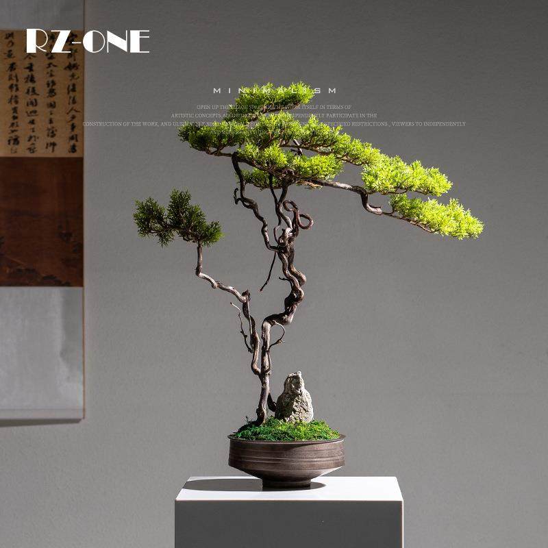 匠十三 中式客厅盆景仿真迎客松绿植造景摆件办公室室内玄关摆件,电子元器件市场,其它元器件,淘宝优惠券,粉丝福利购,淘宝优惠卷