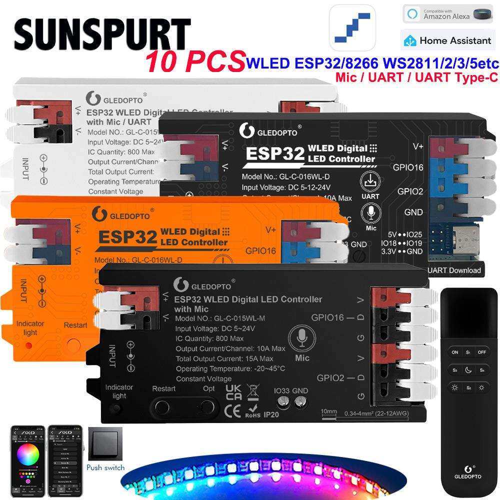格乐德ESP32WLED幻彩控制器支持WS2811SK6812SM16703PWS2812B灯带