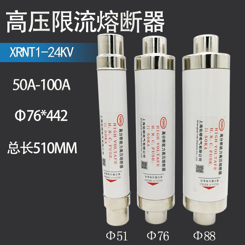 变压器保护用XRNT1-24KV/50A 63A 80A 100A 高压限流熔断器76*442