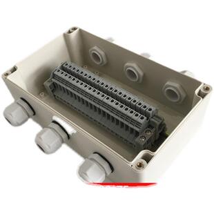 200*120*75mm三进三出防水接线盒 UK2.5B 20P 位防雨防尘分线盒