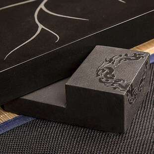 乌金石茶盘底座 石茶海茶台脚垫托架 石制茶道配件厂家