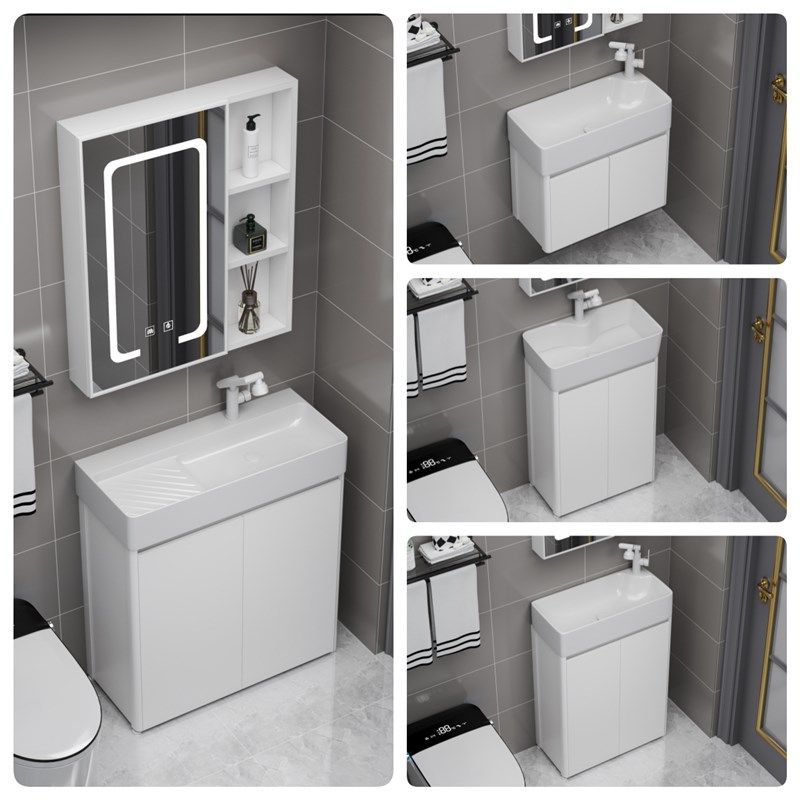 蜂窝铝浴室柜加厚洗手盆吊柜组合阳台圆角落地式洗漱台窄长30cm,家装主材,浴室柜组合,淘宝优惠券,粉丝福利购,淘宝优惠卷