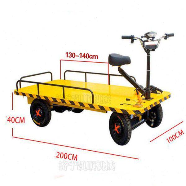 货物电动站驾手推 式平板车工业用运输车平板车周转车电动四轮