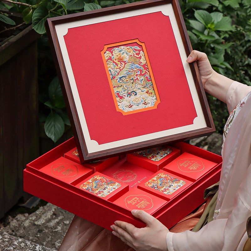 2025中秋月饼礼盒空盒创意月饼礼盒红酒月饼盒月饼茶Y叶礼盒装空