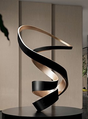 大型不锈钢雕塑定制水景t观飘带异形镜面螺旋艺术金属装饰户外广