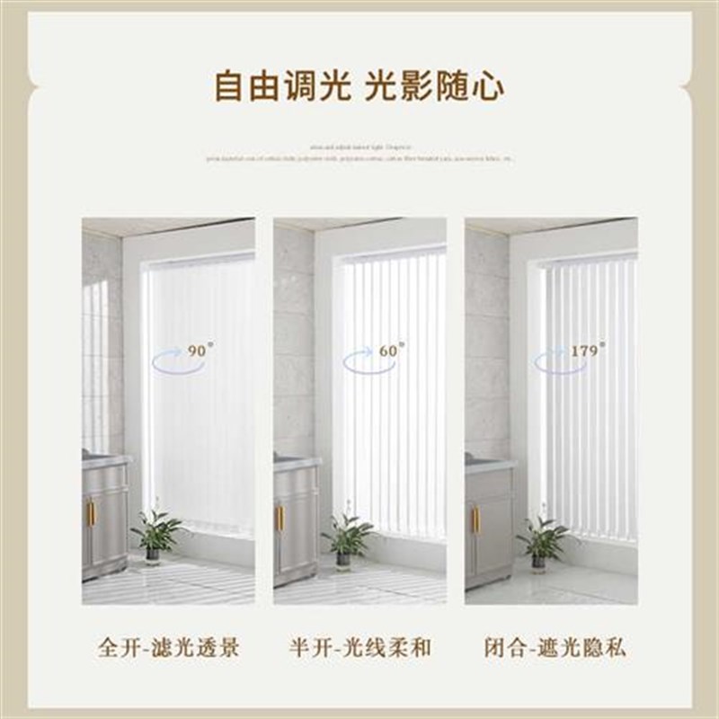 梦幻帘窗帘垂直帘阳台客厅梦幻窗帘透光不透人纱帘电动竖百叶窗帘
