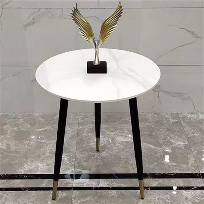 现货圆形桌腿支架简约岩板茶几边几腿火锅桌台脚金属餐桌腿定制