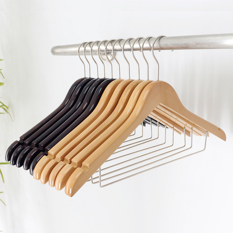 实木专用服装民宿家用木质防滑带夹子衣架无痕酒店客房衣撑裤架子,收纳整理,木质衣架,淘宝优惠券,粉丝福利购,淘宝优惠卷