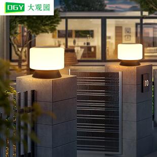 太阳能柱头灯户外庭院别墅花园家用防水超亮围墙柱子路灯大门灯