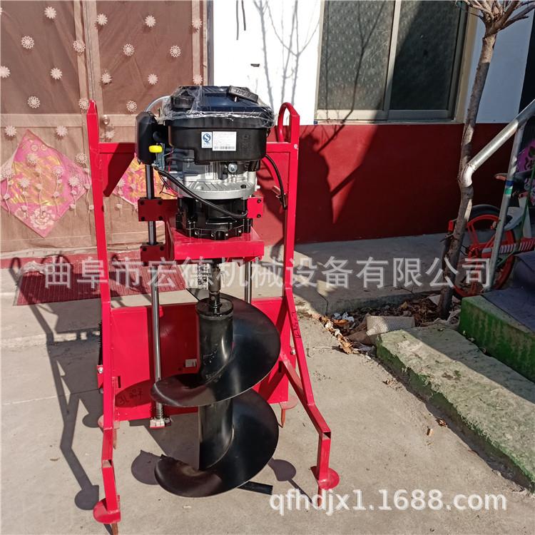 手提汽油挖坑机 单人推车打坑机 栽树大棚立杆钻坑机
