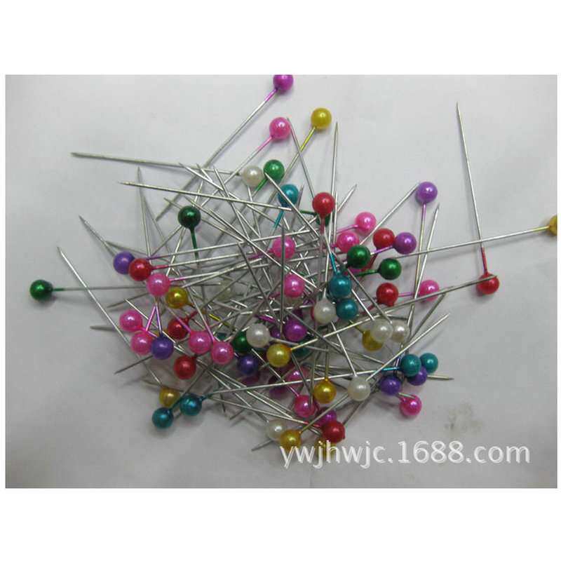 专业 438珠光针 彩色珠光针 盒装珠光针 彩色珍珠大头针