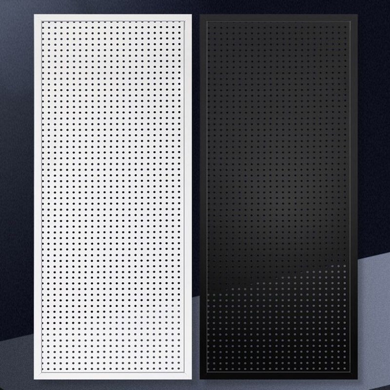 洞洞板铁艺多孔板圆孔挂网铁板上墙展示架子五金工具Y厨房收纳货