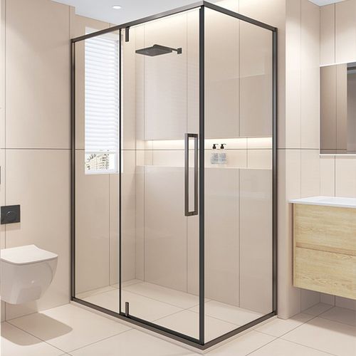 极简l型淋浴隔断淋浴房卫生间B洗澡房干湿分离浴室家用简易浴屏