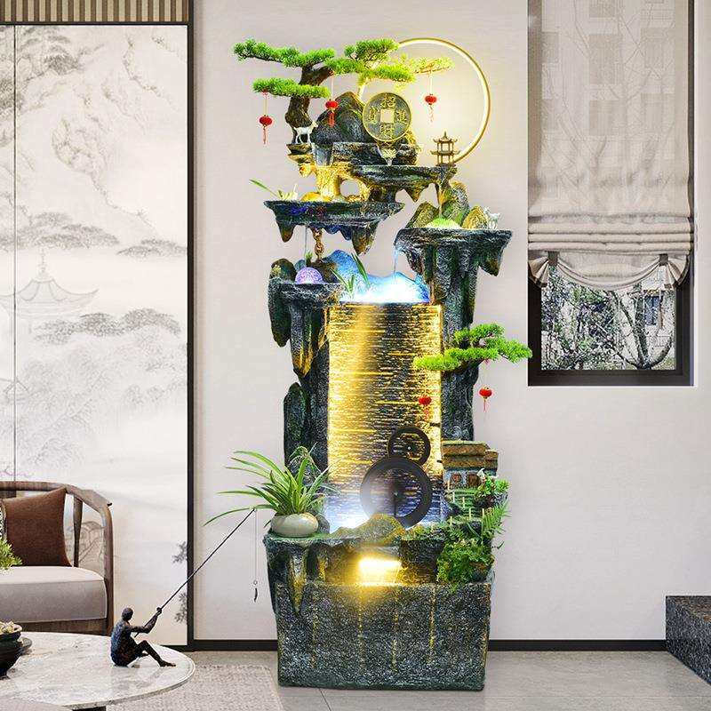 假山流水喷泉摆件循环水景客厅鱼缸办公室玄关店铺招财家居装饰品,鲜花速递/花卉仿真/绿植园艺,割草机/草坪机,淘宝优惠券,粉丝福利购,淘宝优惠卷